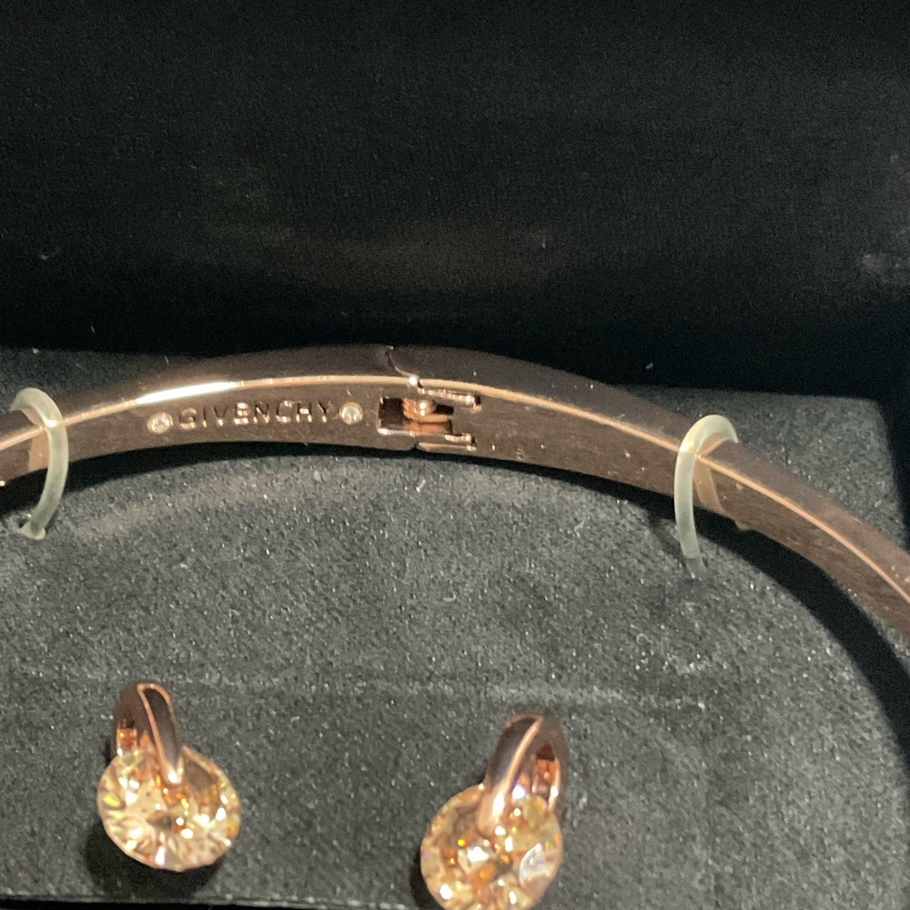 Givenchy 2-Pc. Set Color Floating Stone & Crystal Cuff  Bracelet & Stud Earrings - Picture 4 of 6